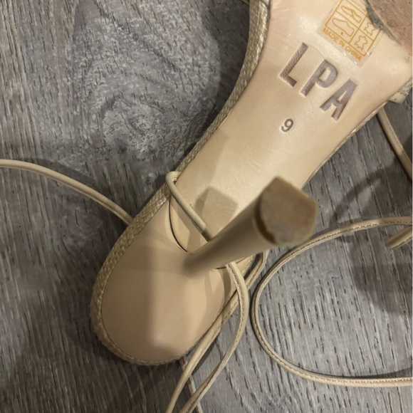 LPA Amara Lace Up Heel in Tan - Picture 6 of 7